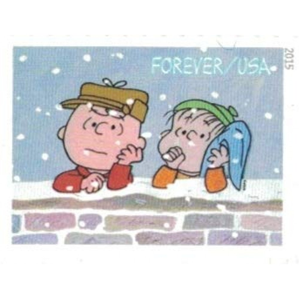 2015 USPS Charlie Brown Xmas Pane of 20 Forever Postage Stamps