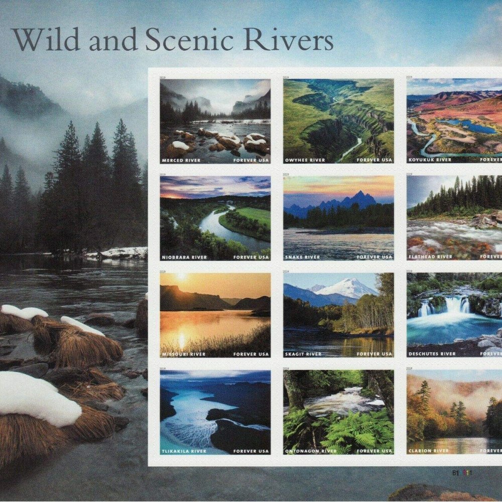 2019 US Wild And Scenic Rivers Forever First Class Postage Stamps