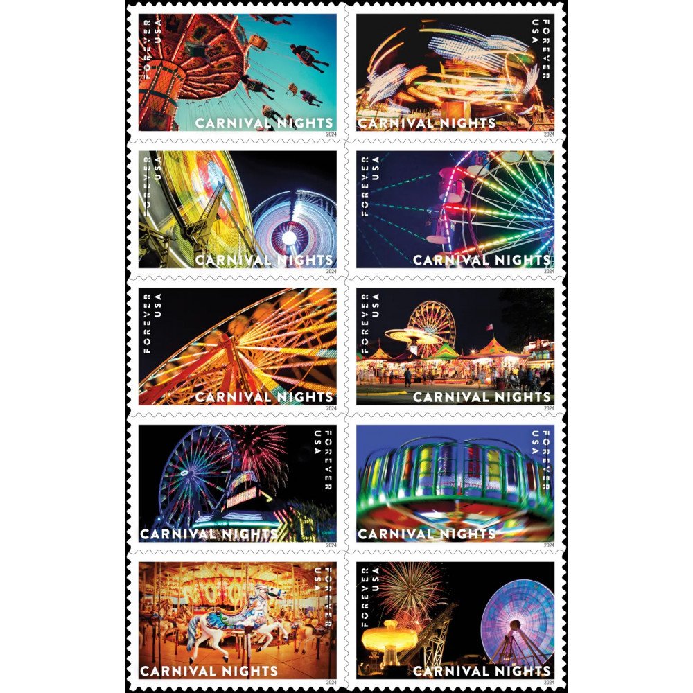 2024 us forever stamps-Carnival Nights