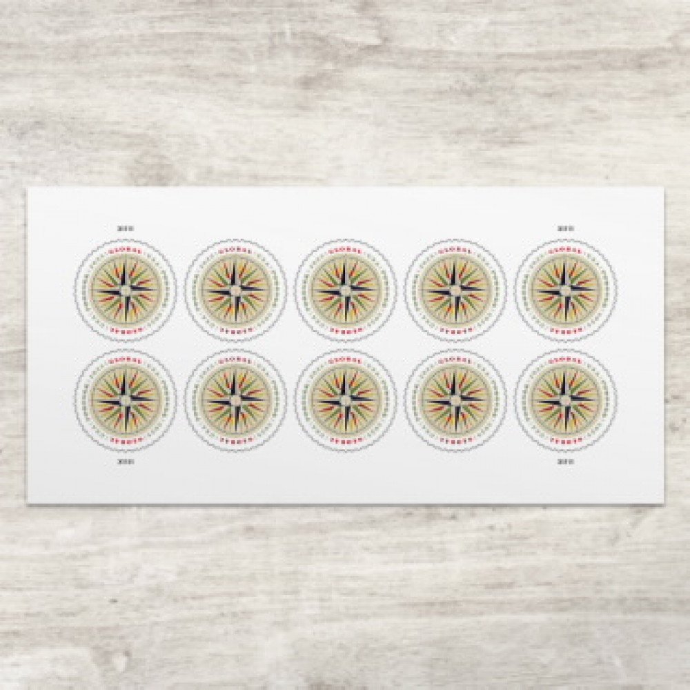 2025 Global:1794 Compass Rose Stamps Sheet of 10
