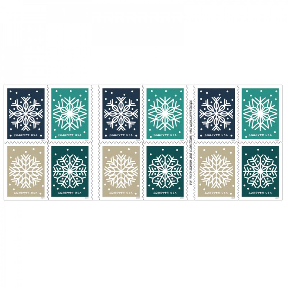 2024 Winter Whimsy Stamps, Book of 20 Forever |Multiple Stamp Designs
