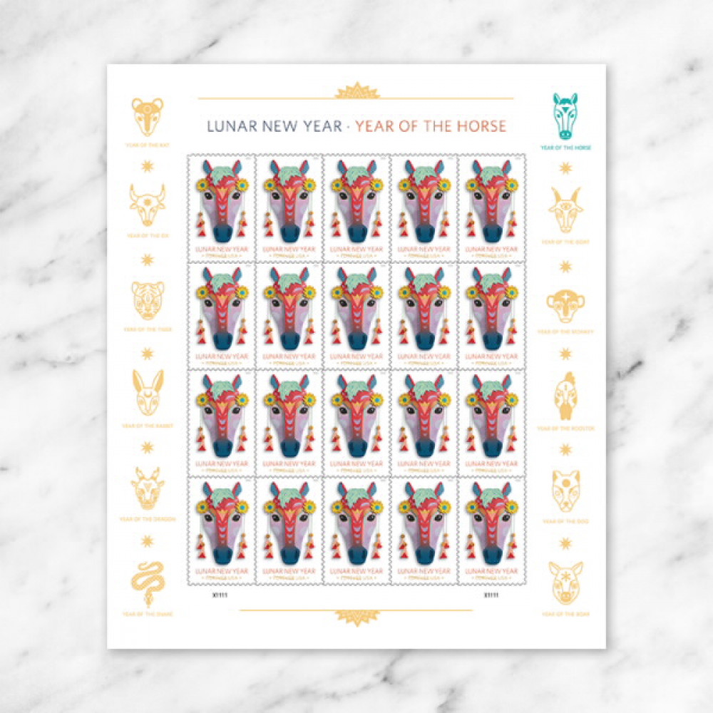 2026 Lunar New Year: Year of the HorseStamps, Sheet of 20