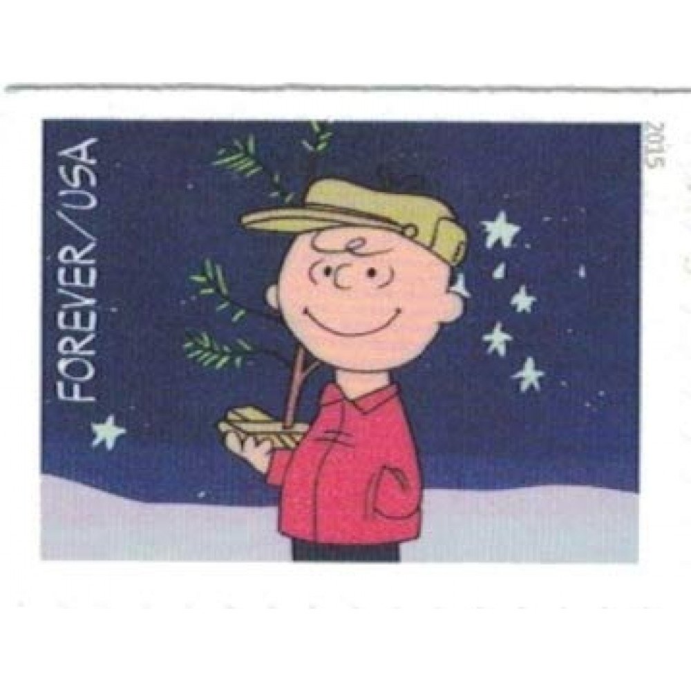 2015 USPS Charlie Brown Xmas Pane of 20 Forever Postage Stamps