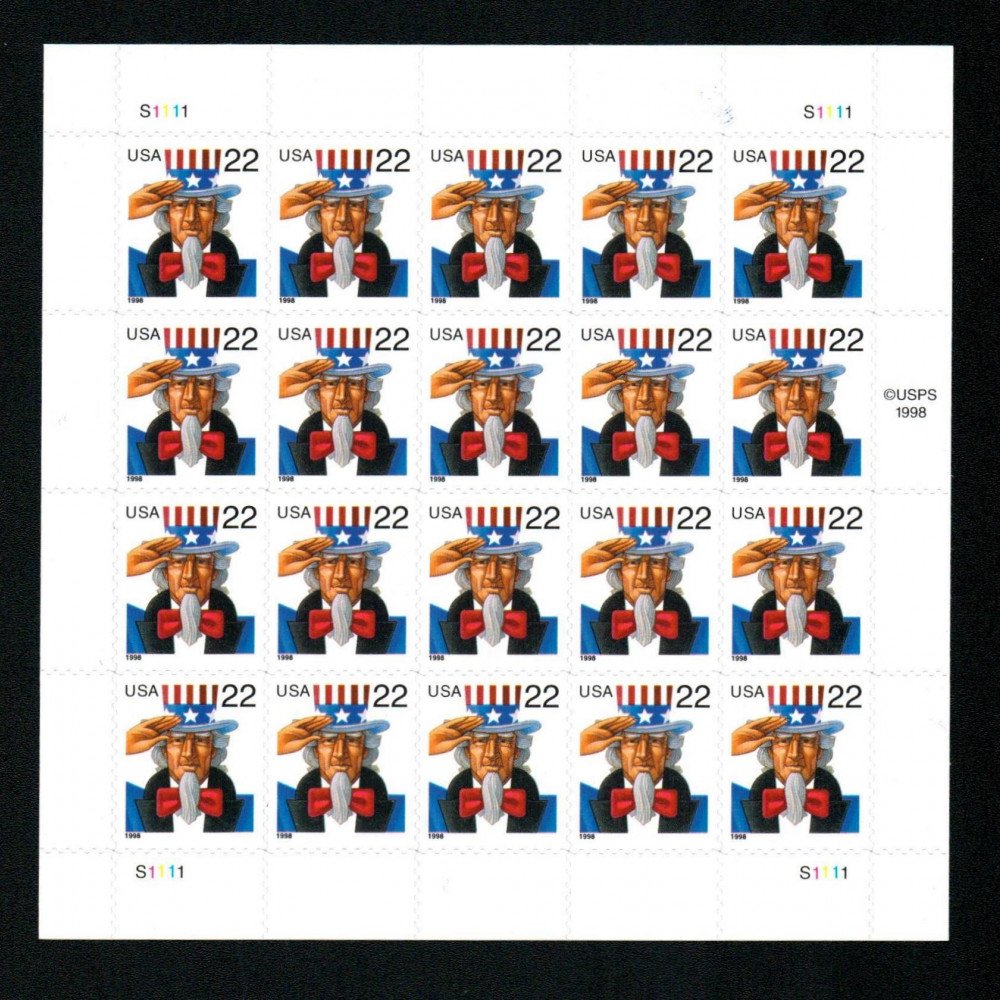 1998 US Uncle Sam Postage Stamps