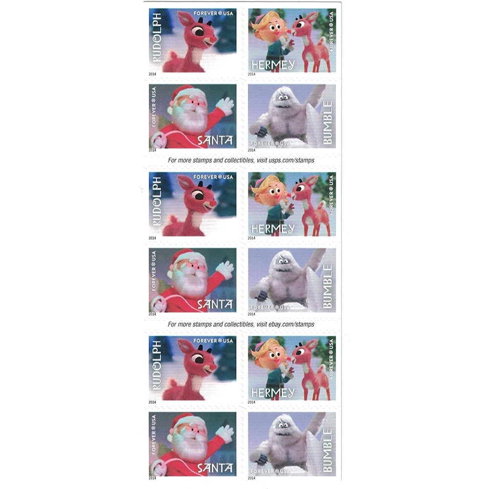 2014 USPS Rudolph the Red-Nosed Reindeer Forever Stamps