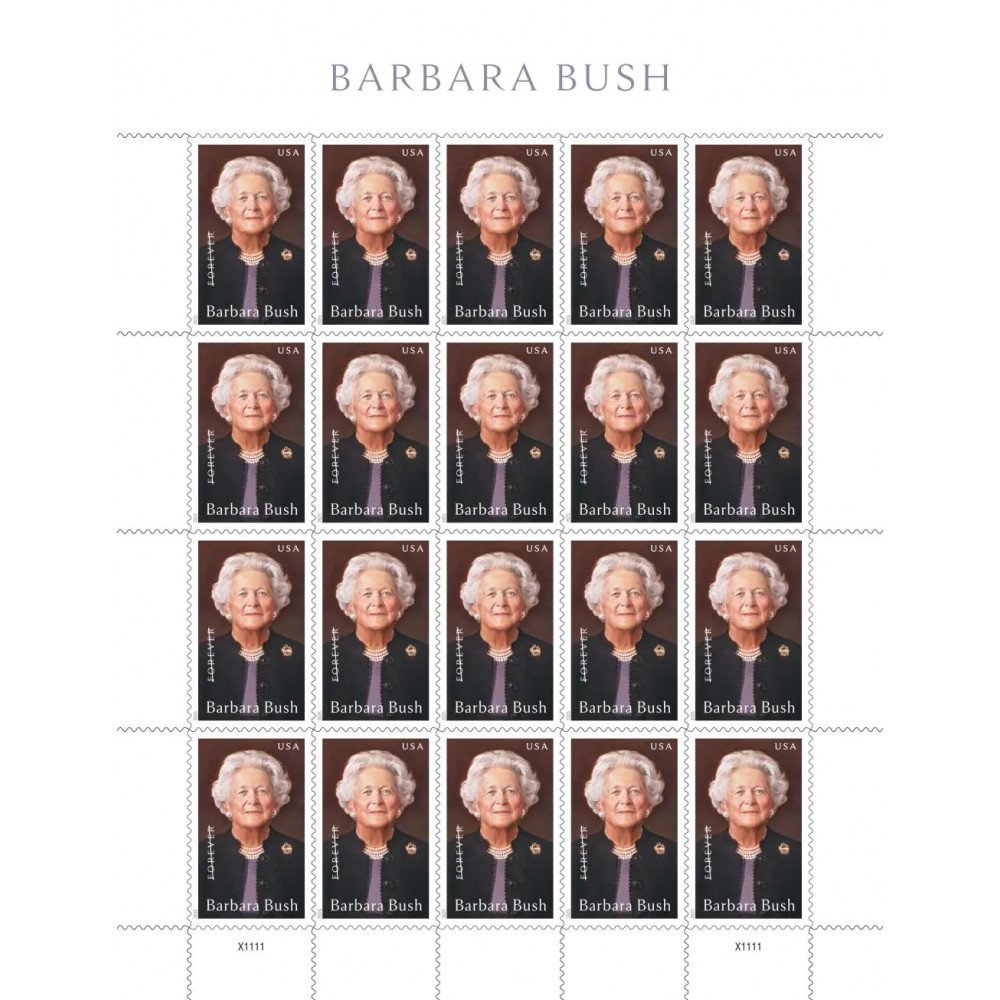 2025 Barbara Bush Stamps, Sheet of 20