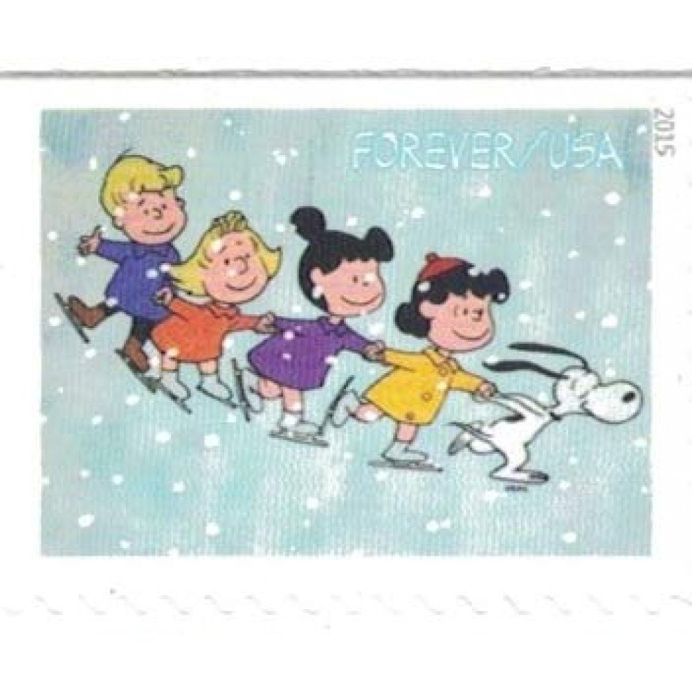 2015 USPS Charlie Brown Xmas Pane of 20 Forever Postage Stamps