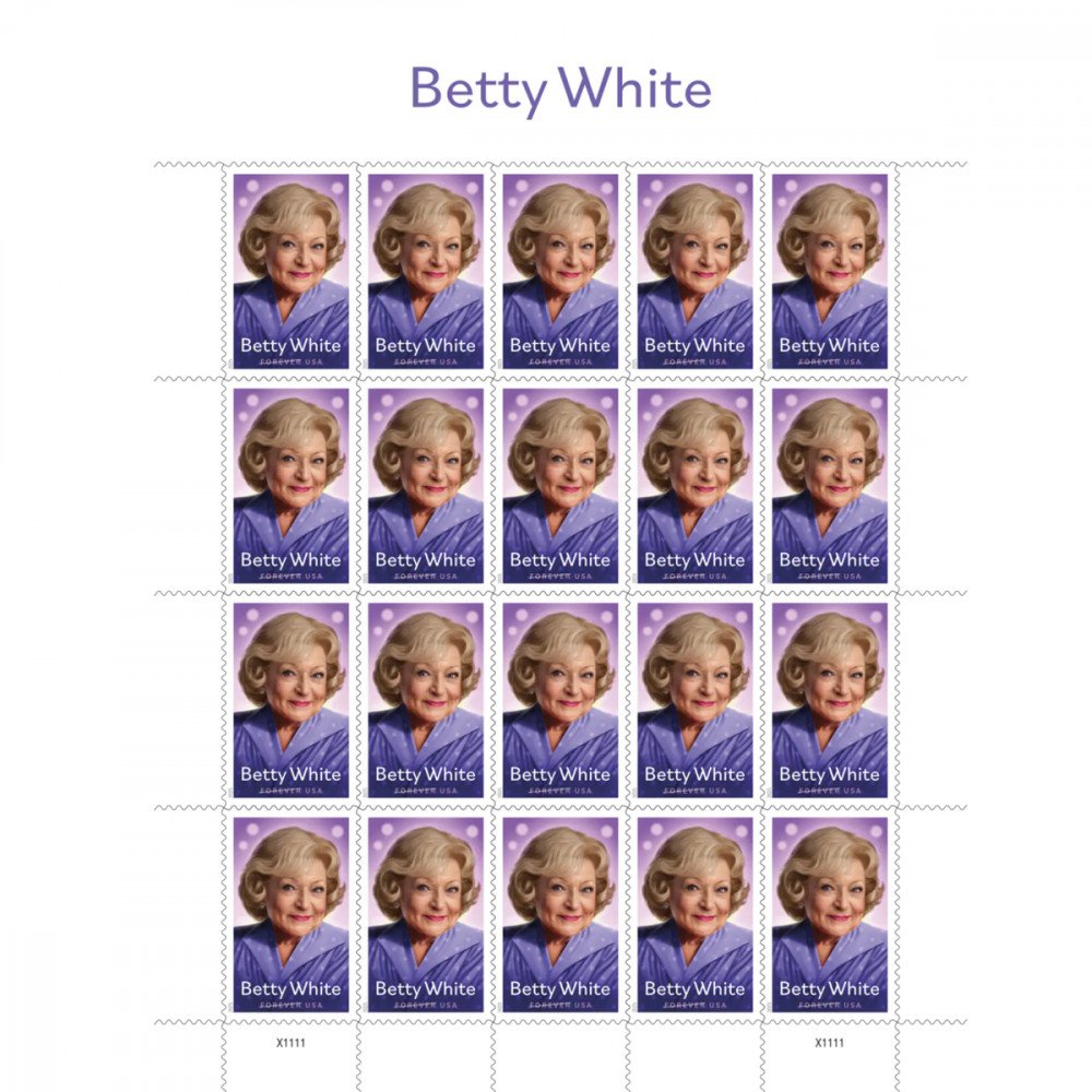 2025 Betty White Stamps Sheet of 20