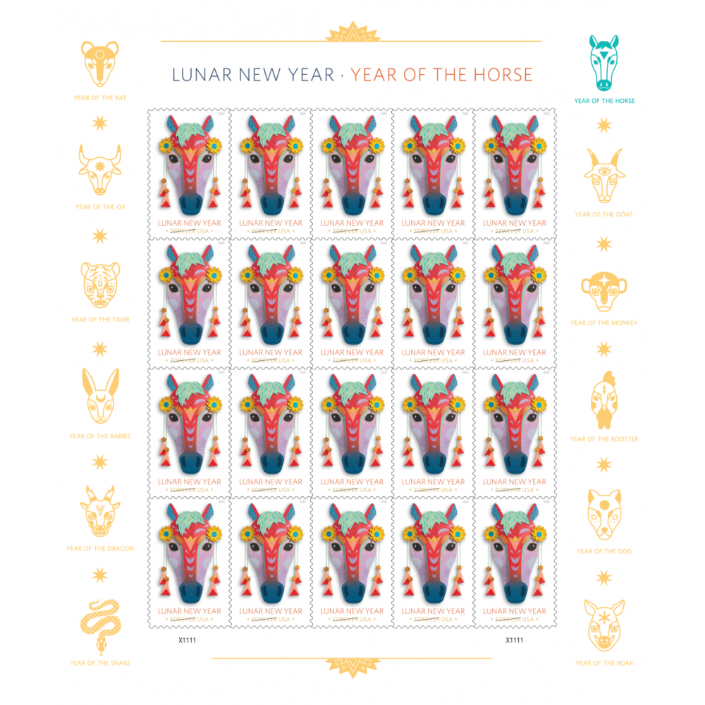 2026 Lunar New Year: Year of the HorseStamps, Sheet of 20