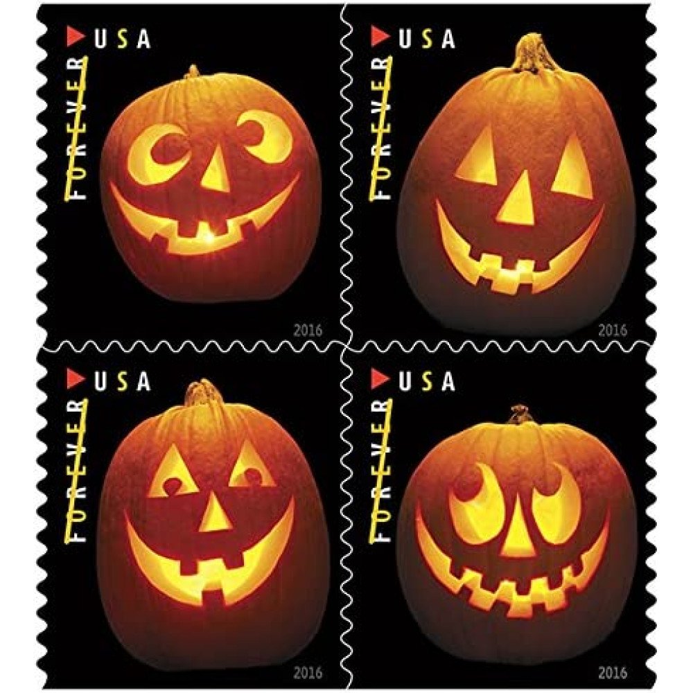 2016 USPS Jack o Lanterns Forever First Class Postage Stamps