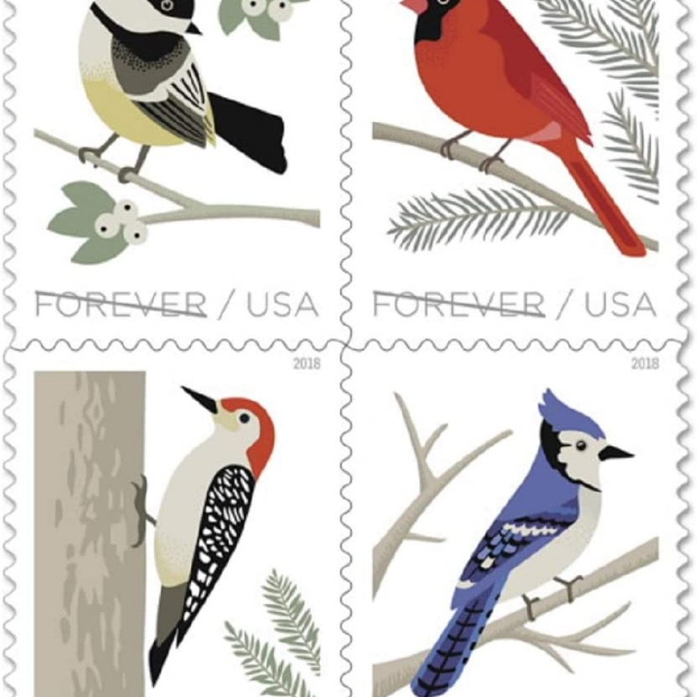2018 USPS Forever Stamp Sheets Featuring Birds ( Birds in Winter)