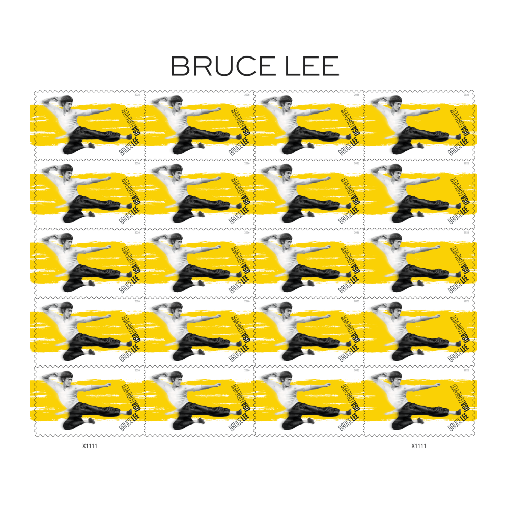 2026 Bruce Lee Stamps, Sheet of 20